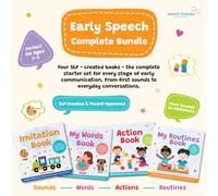 Early Speech Complete Bundle for Toddlers Ages 0-4 - First Words, Sounds, Actions & Daily Routines Learning Books by a Speech Therapist - Action, My Words, Imitation & My Routines Books (4-Book Set)