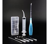 Early Wish Lighted Tonsil outil d'enlèvement de pierre, bleu, 3 conseils, Tonsillolith Pick Case + 1 Irrigator Clean Curved Tip Syringe