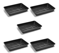 EarlyGrow MPL50040/S/5 Lot de 5 grands plateaux à semences ou gravier Noir 58 x 38 x 9,5 cm