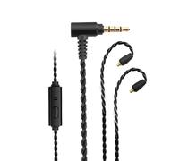 Earmax Câble de mise à niveau OCC 4 brins 3,5 mm 6N avec micro à distance compatible avec écouteurs Sennheiser IE300 IE200 IE600 IE900 1,2 m