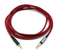 Earmax Câble en nylon OFC haute pureté compatible avec casques Sennheiser HD4.30, HD400S, HD350BT, HD4.40BT, HD4.50BTNC, HD458, HD458BT, HD450BT et Momentum, 3,5 mm à 2,5 mm