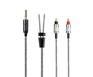 Earmax Câble équilibré 16 brins 4,4 mm 2,5 mm 6,35 mm 6N OCC A2DC 1,4 m Compatible avec ATH-MSR7B SR9 ES750 ES770H ESW950 ESW990H ADX5000 WP900 AP2000Ti AWAS AWKT Écouteurs