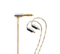 Earmax Câble équilibré 8 brins plaqué argent 2,5 4,4 mm vers connecteur A2DC compatible avec écouteurs Audio-Technica LS50 70 E40 E50 E70 LS200 300 400