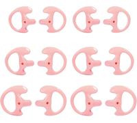 Earmold 2 Pairs Soft Silicone Replacement Ear Tips for Motorola Kenwood Two-Way Radio Air Acoustic Walkie Talkie Tube (2 Pairs S,M,L) (Pink2)