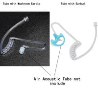 Earmold 2 Pairs Soft Silicone Replacement Ear Tips for Motorola Kenwood Two-Way Radio Air Acoustic Walkie Talkie Tube (2 Pairs S,M,L) (Blue)
