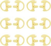 Earmold Lot de 6 paires d'embouts d'oreille en silicone souple pour Motorola Kenwood Radio Air Acoustique Bobine Tube Walkie Talkie Covert Casque (Jaune)