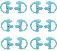 Earmold Lot de 6 paires d'embouts d'oreille en silicone souple pour Motorola Kenwood radio bidirectionnelle Air Acoustique Tube de bobine Walkie Talkie Covert Casque (6 paires) (Bleu)