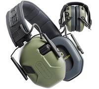 Earmor M300A Protection auditive électronique - Coussinets ergonomiques en gel - Étanchéité IPX5 - Casque réducteur de bruit pour l'extérieur et le sport - Design de protection pliable (vert)
