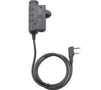 EARMOR Prise tactique Earmor Kenwood, Baofeng Version PTT militaire standard 7.0 pour adaptateur radio Noir