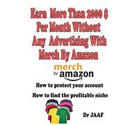 Earn More Than 2000 $ Per Month Without Any Advertising With Merch By Amazon: How To Protect Your Account How To Find The Profitable Niche