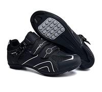 Earnmore Chaussures de Cyclisme Antidérapantes pour Vélo de Route et de Montagne, Fibre de Carbone Respirante, Sport Assisté avec Bandes Réfléchissantes