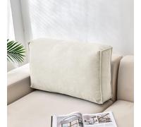 GeRRiT Coussin de canapé, grand coussin de dossier et de sofa, décoratif pour canapé, coussin de taille, coussin confortable pour lecture, coussin de soutien lombaire pour sofa (beige, 100 x 12 x 45