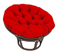 Earnmore Coussins de Chaise Ronde Papasan,Coussin de Sol extérieur,Coussin imperméable de Chaise d'oscillation extérieure, sans Chaise,Coussins de Chaise hamac Suspendus,Rouge,140 * 140cm