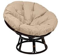 Earnmore Coussins de Chaise Ronde Papasan,Coussin de Sol extérieur,Coussin imperméable de Chaise d'oscillation extérieure, sans Chaise,Coussins de Chaise hamac Suspendus,Beige,150 * 150cm