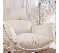 Earnmore Housse de Coussins de Chaise d'oeuf, Housse de Coussins de Chaise de balançoire Suspendue, Housse de Remplacement de Chaise de Panier Suspendu (sans Rembourrage), White