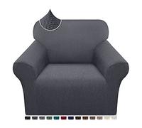 Earnmore Housses de Fauteuil très Extensibles et très Douces pour canapé Moderne pour Chiens et Animaux domestiques Protection de Meubles avec élastique en Bas (1 Place, Gris)