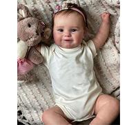 Earnmore Poupée Reborn Bébé 20 Pouces 50 cm Souple Silicone Complet du Corps Réaliste Imperméables Reborn Baby Dolls Nouveau-Né Jouet Réalité Fait Main Cadeaux d'anniversaire