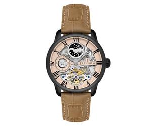 Earnshaw Homme Analogique Automatique Montre Bracelet en Cuir véritable ES-8006-0G