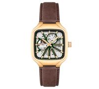 Earnshaw Homme Analogique Automatique Montre Bracelet en Cuir véritable ES-8294-03