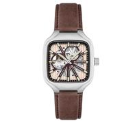 Earnshaw Homme Analogique Automatique Montre Bracelet en Cuir véritable ES-8294-05