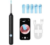 Earo Oreille - Earo Vision 2.0 2026 Nettoyeur d'oreilles Connecté Endoscope Avec Lumière, Retrait Précis Du Cérumen Sans Danger, Outil d'Hygiène Auriculaire Pour Adultes Et Enfants (Noir)