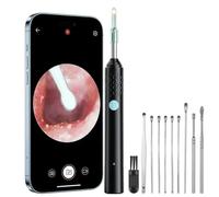 Earo Oreille - Earo Vision 2.0 2026 Nettoyeur Oreille Camera Connecte Compatible Smartphones Tablettes Adultes Enfants (Noir + ensemble de 9 pièces)