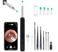 Earo Oreille Otoscope 1080p Hd Kit Camera Oreille, nettoyeur oreille camera, Endoscope Wifi Nettoyant Oreille Kit Avec 6 Lumières Led, Adapté Aux Smartphones Et Tablettes Ios