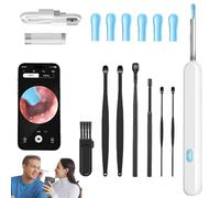 earo vision 1.0 - hygiène auditive révolutionnée à vie,earo vision auditive,ear wax removal kit,ear cleaner,cure oreille camera,Pro Ear Cleaner Kit 8-Piece Set,Wi-Fi Visible Wax Elimination Spoon-A