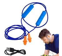 Earphone Ear Plugs for Work, Ear Plugs Earphone Headphones, Neckband Headphones Soft and Comfortable, Hearing Protection, for Construction Sites, Noisy Places (Blue)
