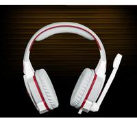 Earphone Kotion Chaque G4000 3.5mm Over-Ear Gameing Casque 7.1 Surround Fone De Ouvido / Jeu Casque Écouteur Microphone Pour Pc Gamer White + Red
