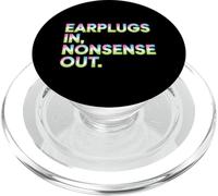 EARPLUGS in Nonsense Out PopSockets PopGrip pour MagSafe
