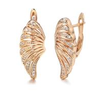 Earringstud Femmes Papillon pour la Fleur de Cristal Naturel Luxe à la Mode