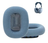 Earrock Housse de Coussin d'oreille de Rechange en Tissu avec Mousse à mémoire de Forme et Aimant pour écouteurs Apple AirPods Max Bleu Ciel Bleu foncé