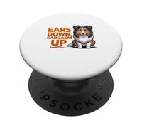 Ears Down Sarcasm Up Chien de Berger des Shetland PopSockets PopGrip Adhésif