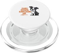 Ears Down Sarcasm Up Funny Sarcastic Boston Terrier PopSockets PopGrip pour MagSafe