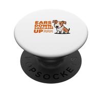 Ears Down Sarcasm Up Funny Sarcastic Bull Terrier PopSockets PopGrip Adhésif