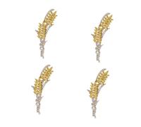 Ears of Decorative Business Lapel Safe Corsage Wheat Ear Prom Jewelry Brooch Collar Bar Pin Gold Zinc Alloy