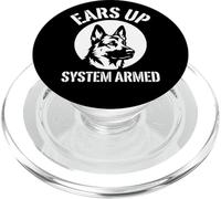 Ears Up System Armé Berger Allemand Amoureux des Chiens PopSockets PopGrip pour MagSafe