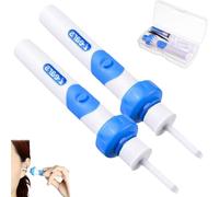 Earsavvy Ear Wax Removal Tool, Silicone Earwax Cleaner Tools, Gentle and Powerful Ear Wax Removal Kit with 2 Replacement Heads (2PCS)