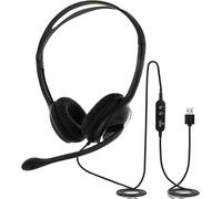 Eartec Office 150D USB Earphones with Microphone Compatible with MS Teams,Skype for Business and Zoom
