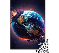Earth Apocalypse Casse-tête Cosmic Collision 1000 Pièces en Papier Recyclé pour Adultes - Activité À La Maison Amusante Et Stimulante, Cadeau pour Fêtes Et Anniversaires 38x26cm/1000pcs