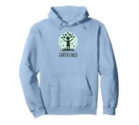 Earth Child Respectueux de l'environnement Nature Lover Sweat à Capuche, Unisexe pour Adultes, Bleu poudré, S