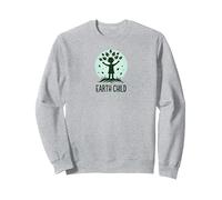Earth Child Respectueux de l'environnement Nature Lover Sweatshirt, Unisexe pour Adultes, Gris Chiné, M