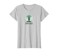 Earth Child Respectueux de l'environnement Nature Lover T-Shirt, Femme, Argent, L
