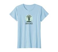 Earth Child Respectueux de l'environnement Nature Lover T-Shirt, Femme, Bleu Céleste, XXL