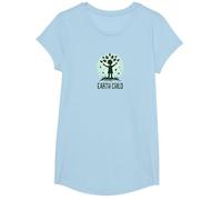 Earth Child Respectueux de l'environnement Nature Lover T-Shirt, Fille, Bleu Céleste, XS