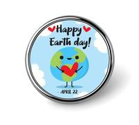 Earth Day Badge Pin Brooches for Backpack Cloths Hats Button Pins Decor