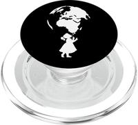 Earth Day Changement climatique quotidien Bubble World Blowing Girl PopSockets PopGrip pour MagSafe