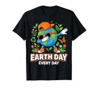 Earth Day Every Day Save The Planet Cartoon Eco Vert T-Shirt