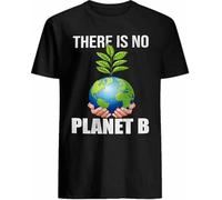 Earth Day Shirt There is No Planet B T-Shirt Cool Earth Day Lover Gifts Shirt Short Sleeve Top Black(Large)